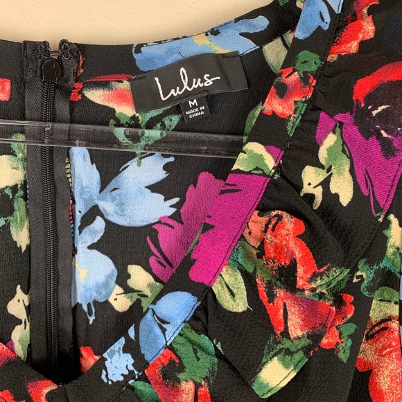 Lulus floral midi dress with ruffle detailing - Picture 3 of 4